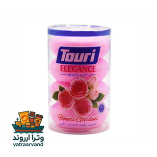 صابون توری اصل اردن مدل ELEGANCE با رایحه گل رز صورتی بسته 4 عددی